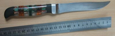 Самодельный нож с наборной ручкой